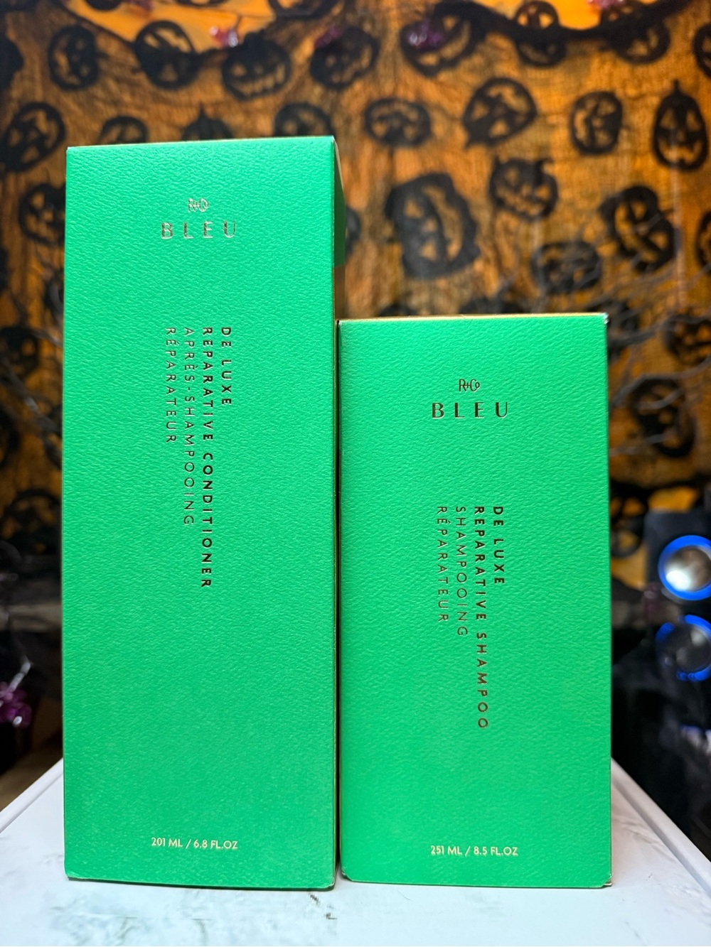 R+Co BLEU Deluxe Reparative Shampoo & Conditioner - Green